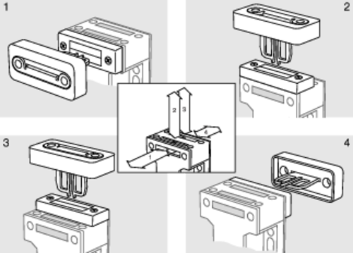 Azionatore con chiusura per fessure
