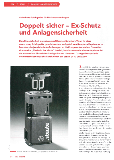  Doppelt sicher - Ex-Schutz und Anlagensicherheit