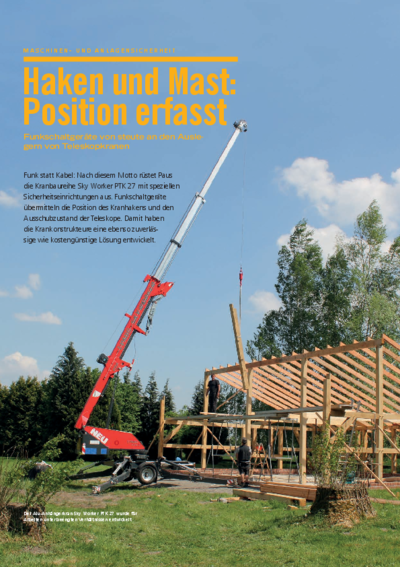  Haken und Mast: Position erfasst